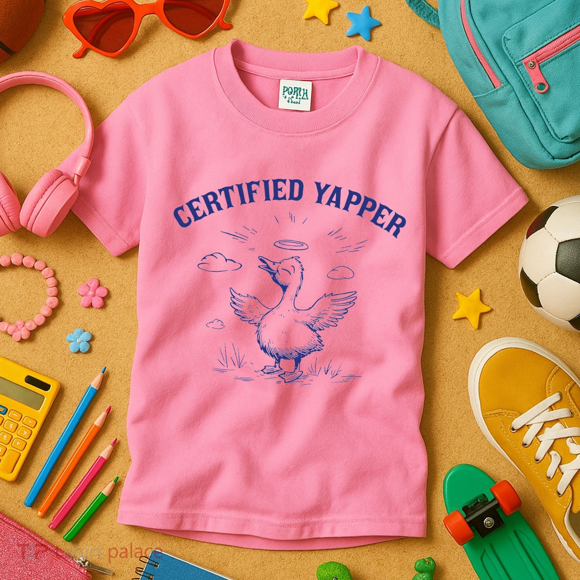 Silly Goose Goose Certified Yapper Kids T-Shirt