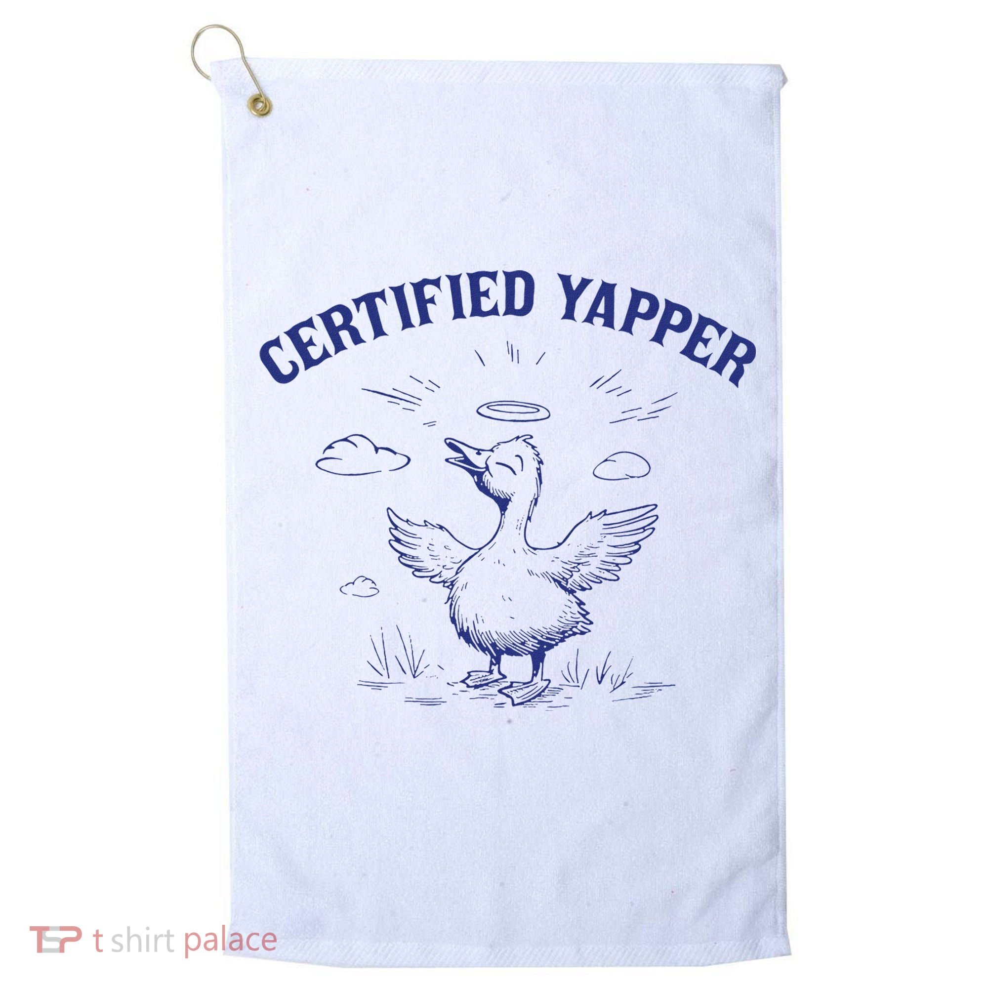Silly Goose Goose Certified Yapper Golf Towel