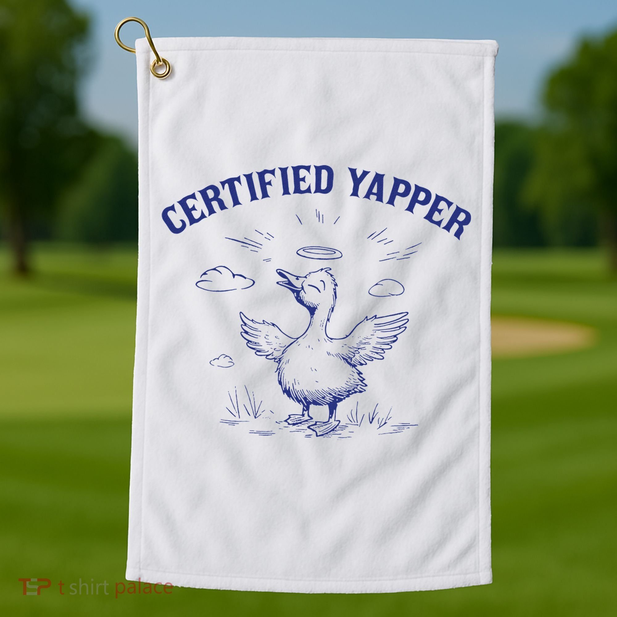 Silly Goose Goose Certified Yapper Golf Towel