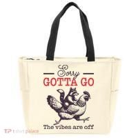 Sorry Gotta Go The Vibes Are Off Tote Bag thumb 0
