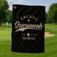 Savannah Ga Georgia Golf Towel thumb 1