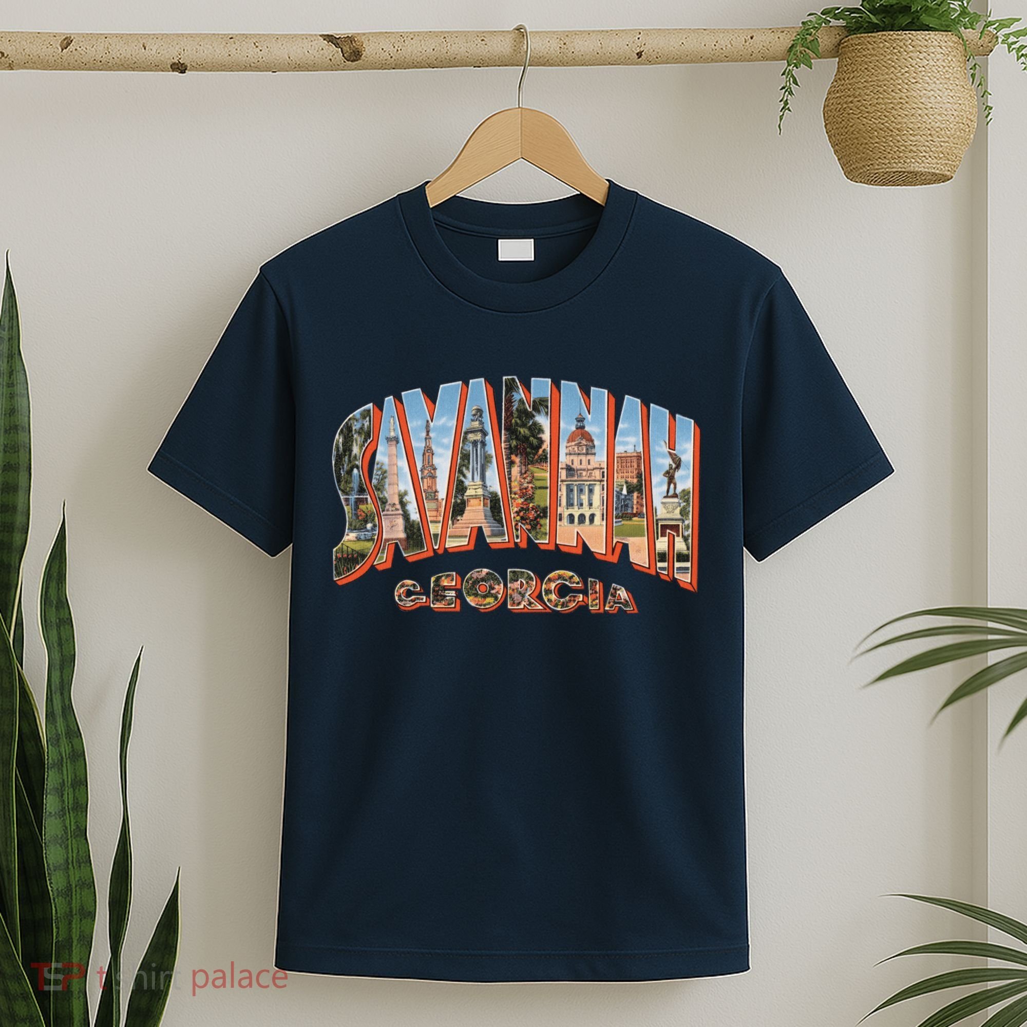Savannah Georgia GA Vintage Retro Souvenir T-Shirt