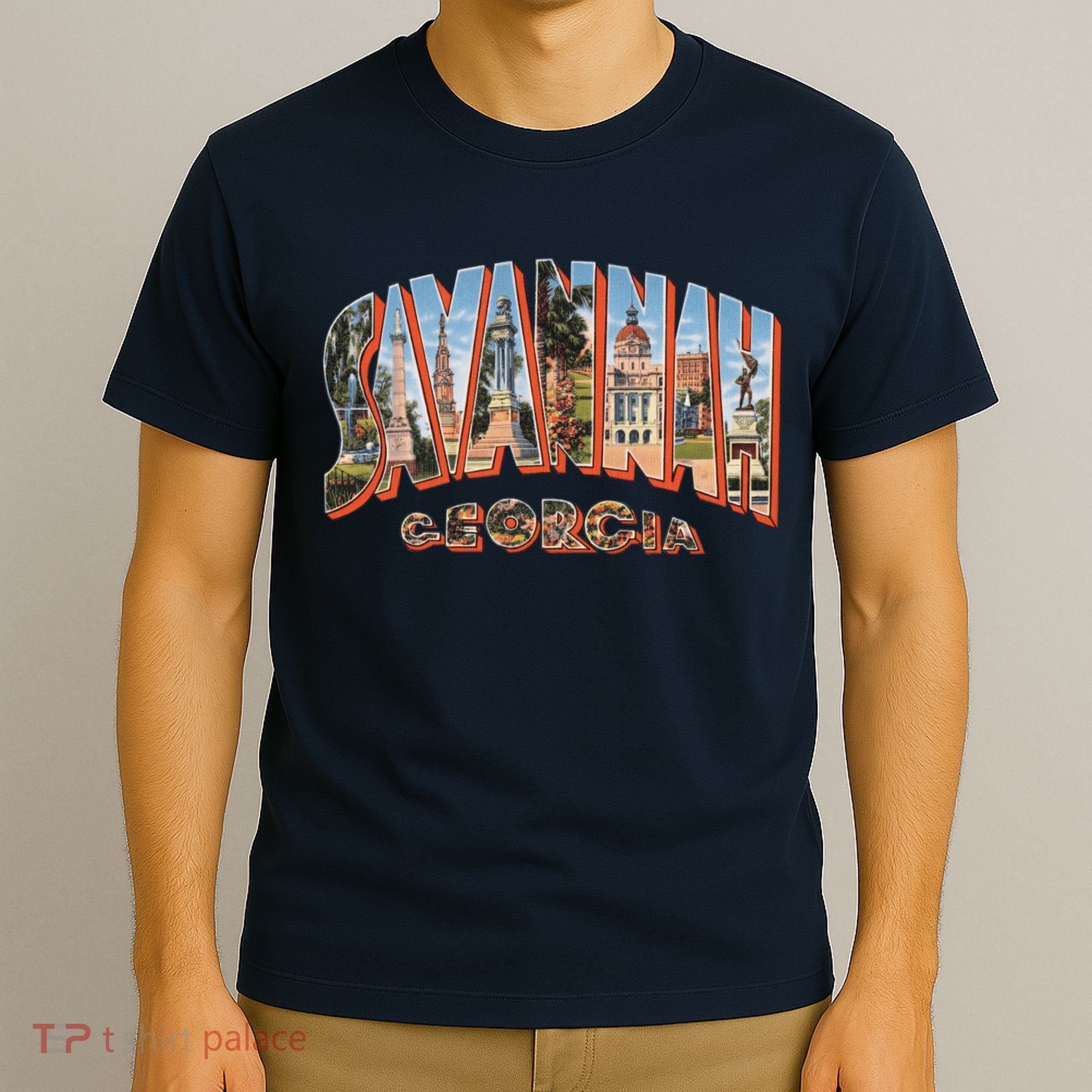 Savannah Georgia GA Vintage Retro Souvenir T-Shirt