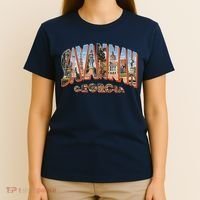 Savannah Georgia GA Vintage Retro Souvenir T-Shirt thumb 4