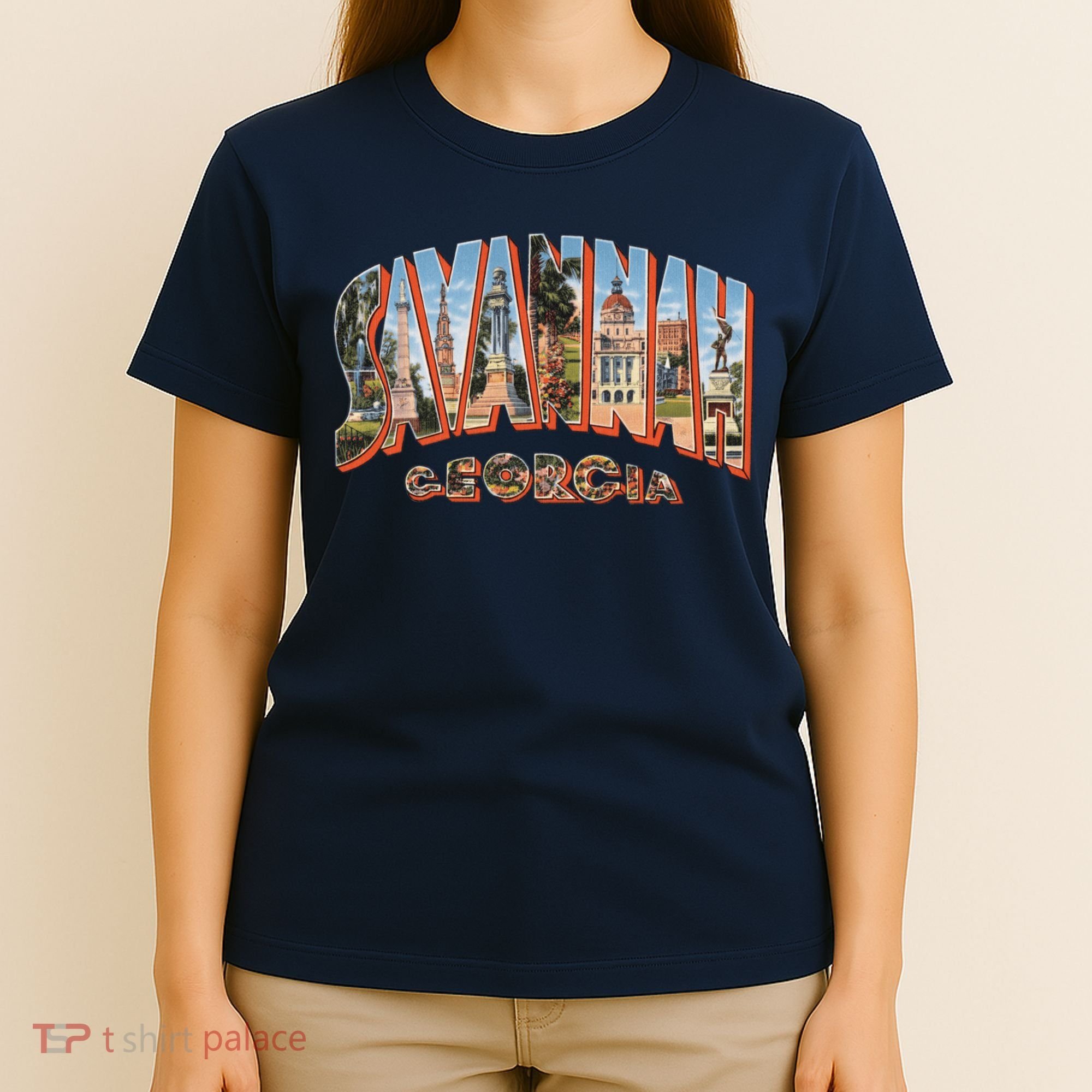 Savannah Georgia GA Vintage Retro Souvenir T-Shirt