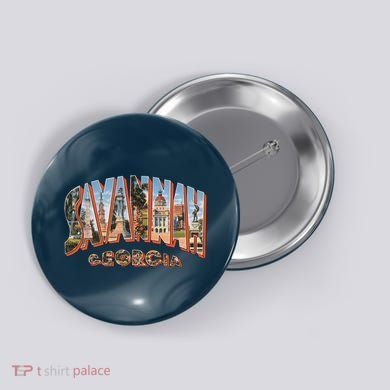 Savannah Georgia GA Vintage Retro Souvenir Button