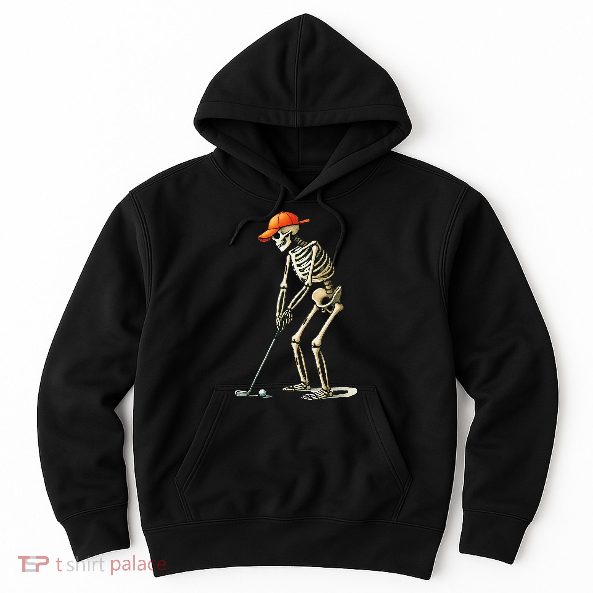 Skeleton Golf Halloween Golfer Golf Player Funny Gift Hoodie