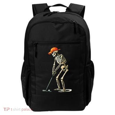Skeleton Golf Halloween Golfer Golf Player Funny Gift Backpack