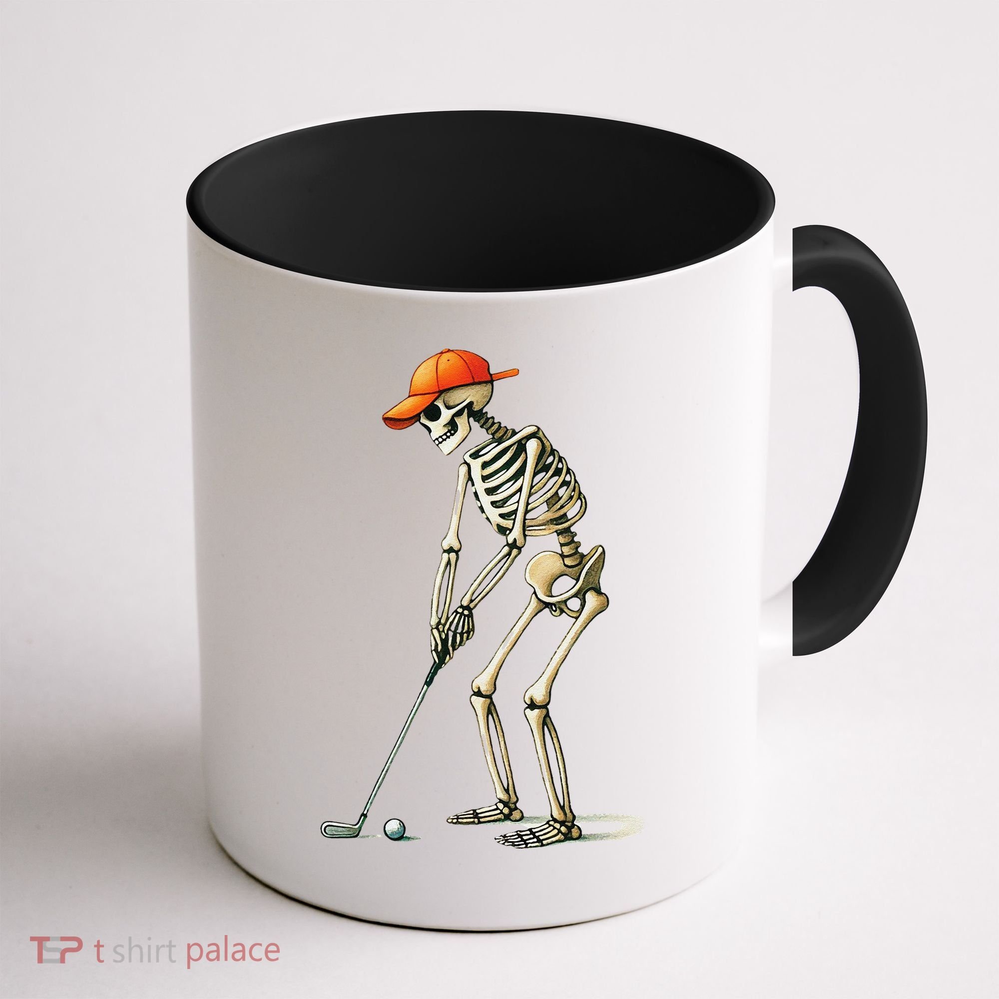 Skeleton Golf Halloween Golfer Golf Player Funny Gift Coffee Mug
