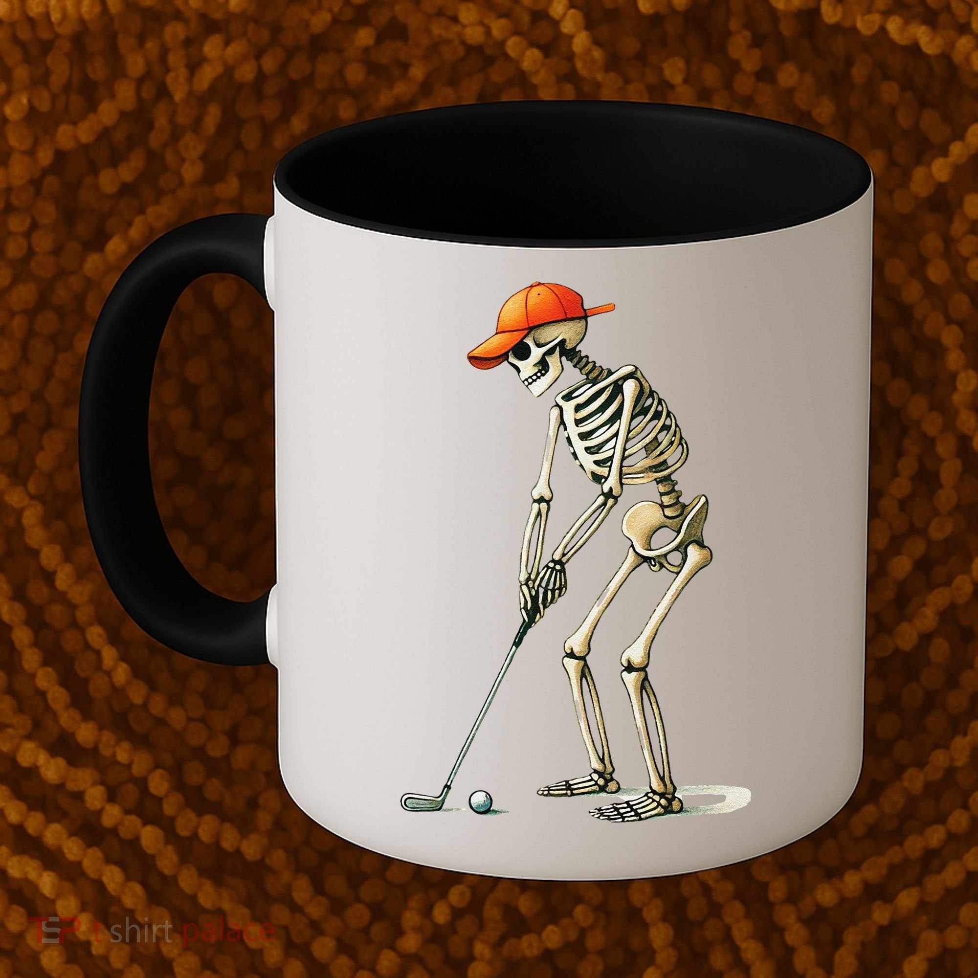 Skeleton Golf Halloween Golfer Golf Player Funny Gift Coffee Mug