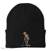 Skeleton Golf Halloween Golfer Golf Player Funny Gift Beanie thumb 0