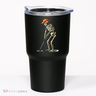 Skeleton Golf Halloween Golfer Golf Player Funny Gift Tumbler