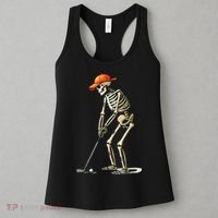 Skeleton Golf Halloween Golfer Golf Player Funny Gift Women's Tank Top thumb 3
