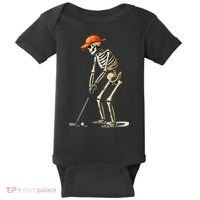 Skeleton Golf Halloween Golfer Golf Player Funny Gift Baby Bodysuit thumb 0