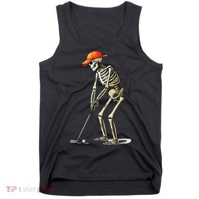 Skeleton Golf Halloween Golfer Golf Player Funny Gift Tank Top
