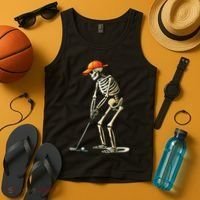 Skeleton Golf Halloween Golfer Golf Player Funny Gift Tank Top thumb 4