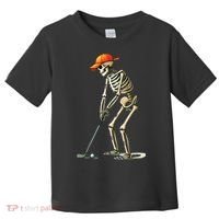 Skeleton Golf Halloween Golfer Golf Player Funny Gift Toddler T-Shirt thumb 0