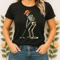 Skeleton Golf Halloween Golfer Golf Player Funny Gift Women's T-Shirt thumb 2