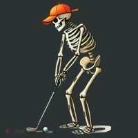 Skeleton Golf Halloween Golfer Golf Player Funny Gift Infant Baby Jersey Bodysuit thumb 2