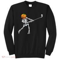 Skeleton Golf Halloween Pumpkin Golfing Golfer Sweatshirt thumb 0