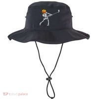 Skeleton Golf Halloween Pumpkin Golfing Golfer Bucket Hat thumb 0