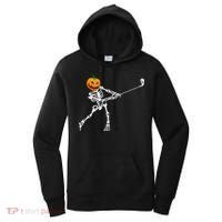 Skeleton Golf Halloween Pumpkin Golfing Golfer Women's Hoodie thumb 0