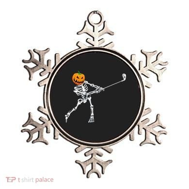 Skeleton Golf Halloween Pumpkin Golfing Golfer Ornament