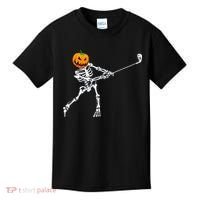 Skeleton Golf Halloween Pumpkin Golfing Golfer Kids T-Shirt thumb 0