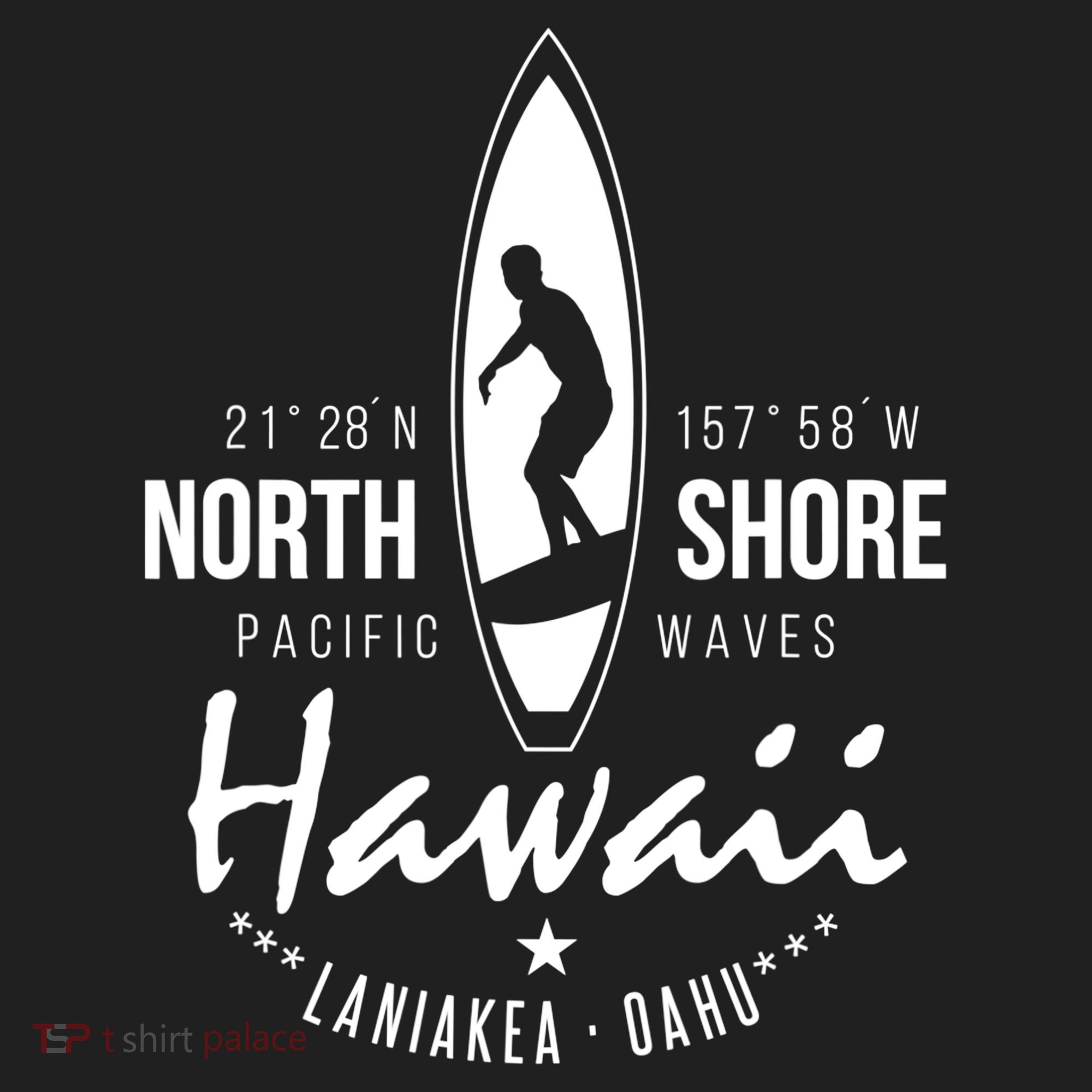 Surfer Gift Hawaii North Shore Laniakea Beach Oahu Golf Towel