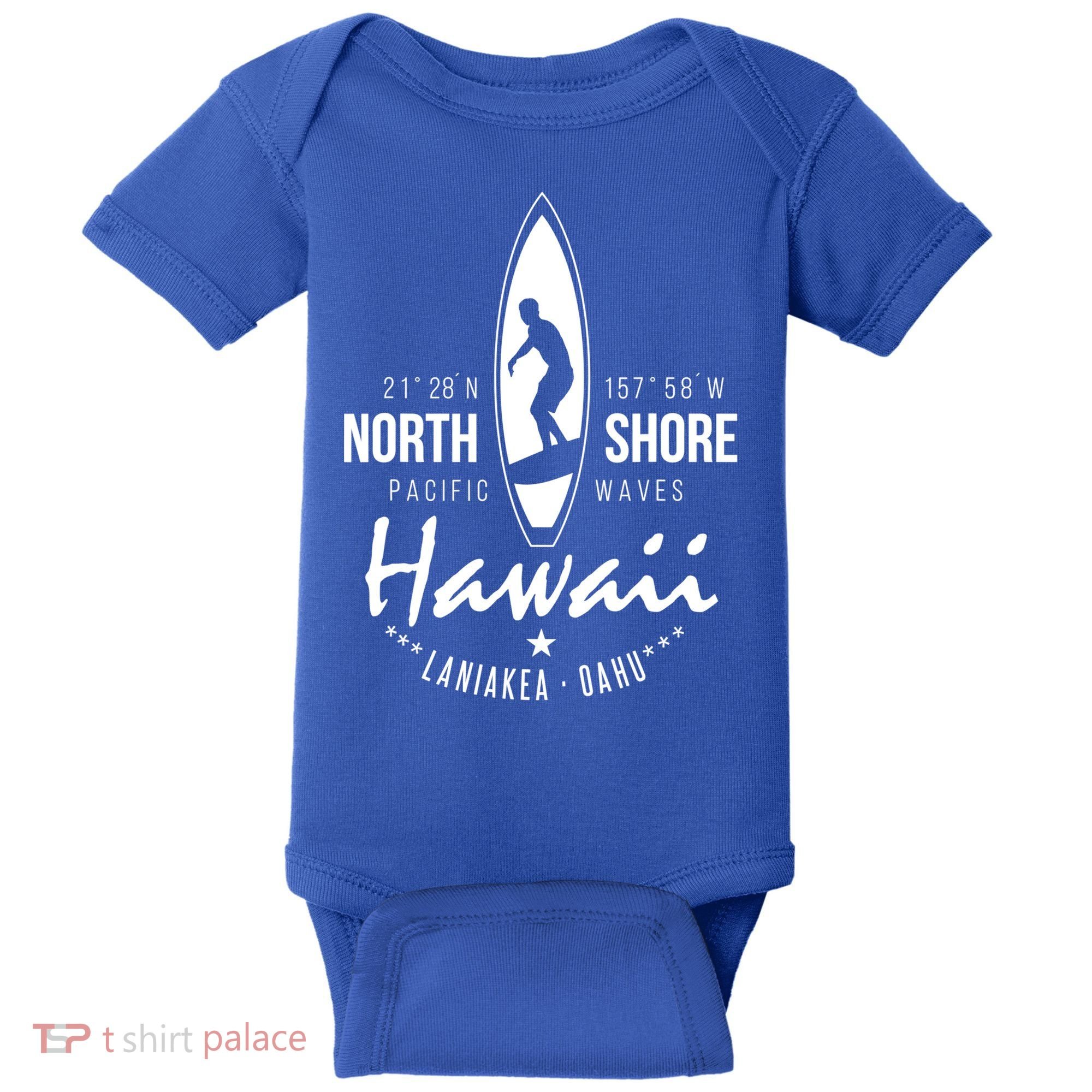 Surfer Gift Hawaii North Shore Laniakea Beach Oahu Baby Bodysuit