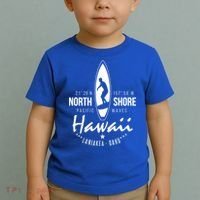 Surfer Gift Hawaii North Shore Laniakea Beach Oahu Toddler T-Shirt thumb 2