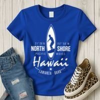 Surfer Gift Hawaii North Shore Laniakea Beach Oahu Women's T-Shirt thumb 3
