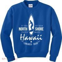 Surfer Gift Hawaii North Shore Laniakea Beach Oahu Kids Sweatshirt thumb 0