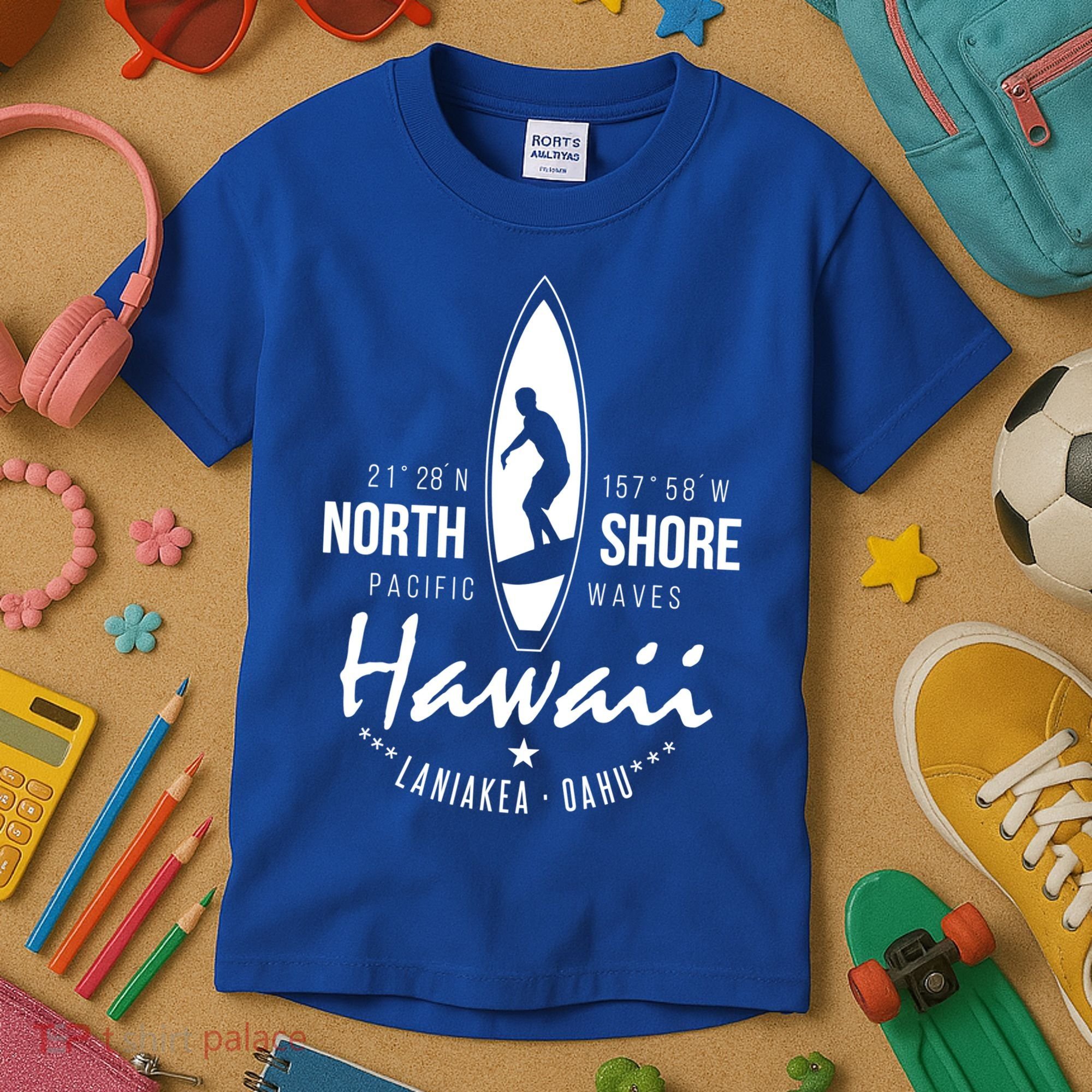 Surfer Gift Hawaii North Shore Laniakea Beach Oahu Kids T-Shirt