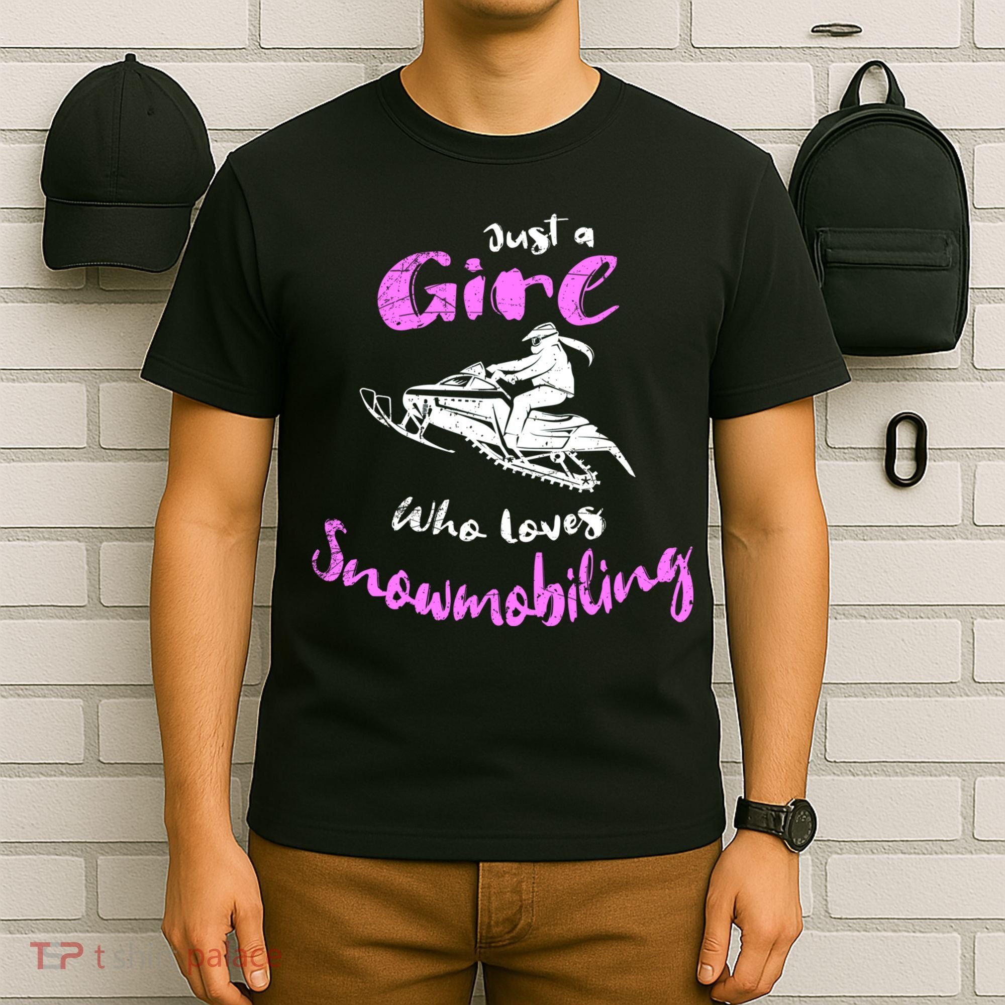 Snowmobile Girl Hoodie I Just A Girl Who Loves Snowmobiling T-Shirt