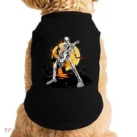 Skeleton Guitar Halloween Spooky Doggie Tank thumb 0