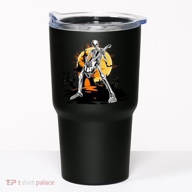 Skeleton Guitar Halloween Spooky Tumbler