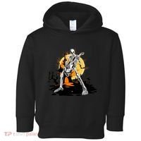 Skeleton Guitar Halloween Spooky Toddler Hoodie thumb 0