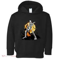 Skeleton Guitar Halloween Spooky Toddler Hoodie thumb 0