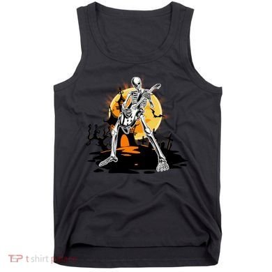Skeleton Guitar Halloween Spooky Tank Top