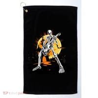 Skeleton Guitar Halloween Spooky Golf Towel thumb 0