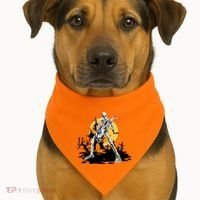 Skeleton Guitar Halloween Spooky USA-Made Doggie Bandana thumb 1