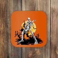 Skeleton Guitar Halloween Spooky Coaster thumb 0