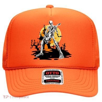 Skeleton Guitar Halloween Spooky Hat