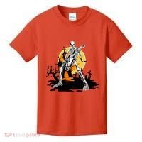 Skeleton Guitar Halloween Spooky Kids T-Shirt thumb 0