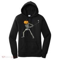 Skeleton Golf Halloween Pumpkin Golfing Golfer Women's Hoodie thumb 0