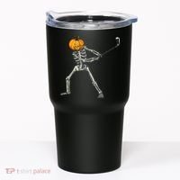 Skeleton Golf Halloween Pumpkin Golfing Golfer Tumbler thumb 0