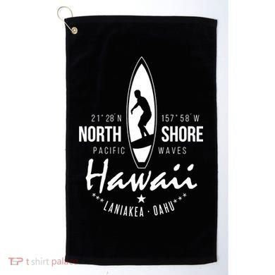 Surfer Gift Hawaii North Shore Laniakea Beach Oahu Golf Towel