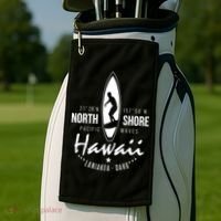Surfer Gift Hawaii North Shore Laniakea Beach Oahu Golf Towel thumb 2