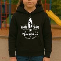 Surfer Gift Hawaii North Shore Laniakea Beach Oahu Kids Hoodie thumb 3